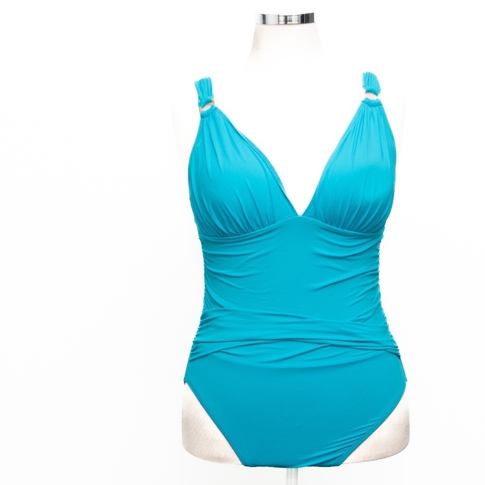 Bleu‎ Rod Beattie | New! Ruched One Piece Swimsuit - Picture 2 of 10